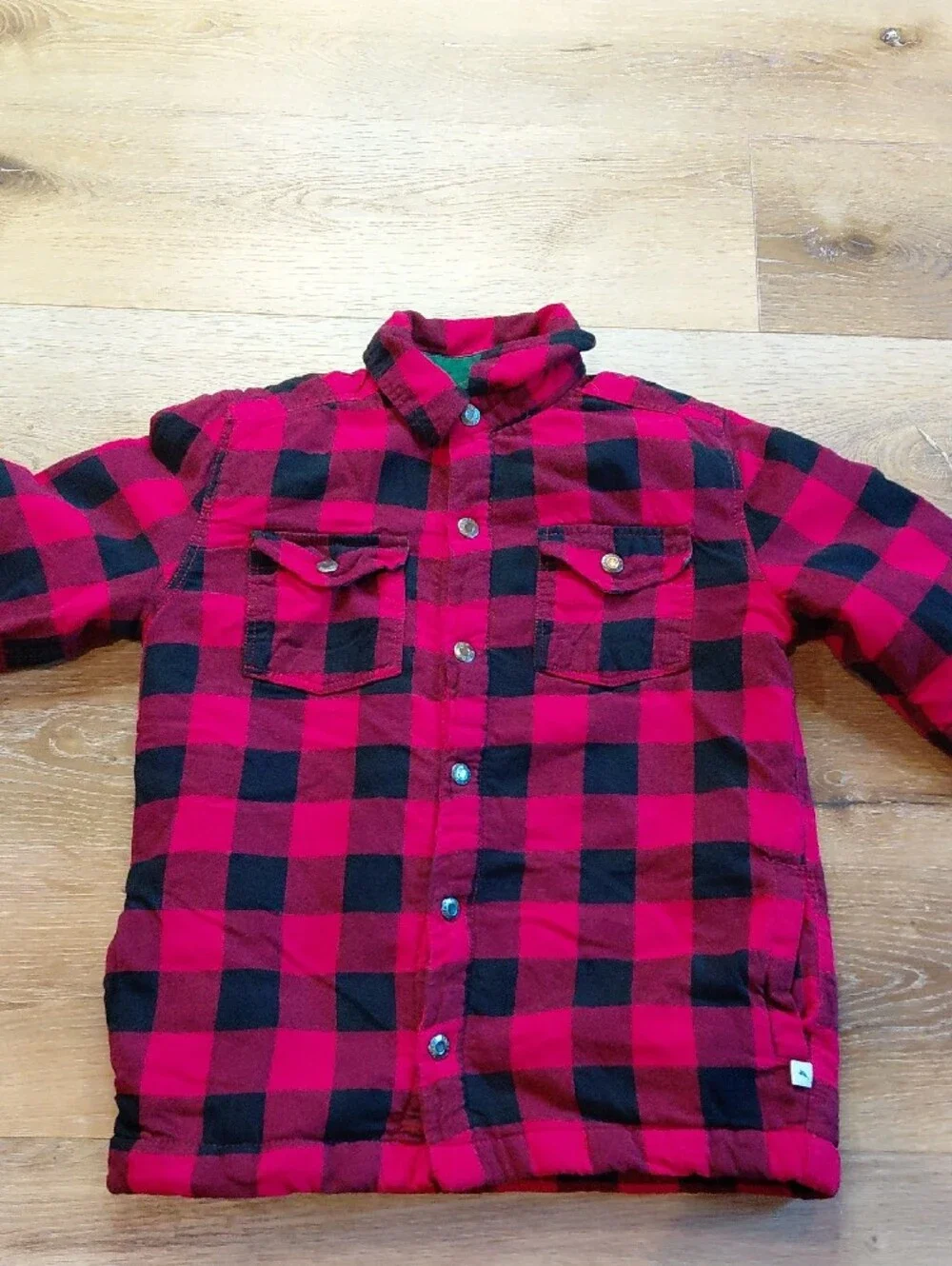 Tommy Bahama Red and Black Buffalo Plaid Kids Jacket Sz XL (14)